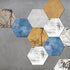 10 Pcs Hexagon Non-Slip Floor Sticker for Home Decor, Peel and Stick Self-Adhesive Wall Sticker for Living Room Kitchen Bathroom, 7.9x9.1inch, LB0...
