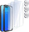 Sonix | 3 Pack Glass Screen Protector for iPhone 15 Pro + 3 Pack Camera Lens Protector | Case Friendly, Tempered Glass...