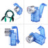 Blue Transparent Hand Crank Generator for 3-6V Small Motor, Lighting Led Lamp Beads Mini Dynamotor Fan Model Toy Accessories DIY Educational Physi...