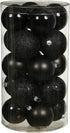 Vickerman 2.75" Black 4-Finish Ball Ornament Assortment - 20 per Box - Matte, Shiny, Glitter, Sequin - Reliable and Durable - Perfect Christmas Or...