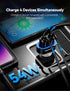 TECKNET USB Car Charger 54W 4-Port Car Phone Charger Adapter QC 3.0 Port Cigarette Lighter Charger Fast Charging Adapter Compatible with iPhone 15...
