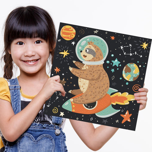 DIAMOND DOTZ ® - Sloth Rocket Dotz Box, Partial Drill, Round Dotz, Diamond Painting Kits, Diamond Art Kits for Adults, Gem Art, Diamond Art, Kits,...