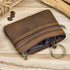 1 Pcs Leather 2 Zipper Coin Purse Wallet With Key Ring, Coin Organizer, Change Holder,Card Case, Leather Zipper Storage Bag for Men...