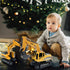 Remote Control Excavator Toy, RC Construction - Metal Shovel Digger Vehicles with Lights Sounds and 360° Rotation Digging Sand, Christmas Birthday...