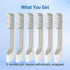 Toothbrush Replacement Heads Compatible with Quip - Brush Heads Refills for Spin Electric Toothbrush, 6 Packs, White...