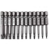 Torx Screwdriver Bit Set, PTSLKHN S2 Steel Magnetic Security Tamper Proof Star 6 Point Screw Driver Kit Tools, 12PCS 1/4" Hex Shank T5-T40 50mm Le...