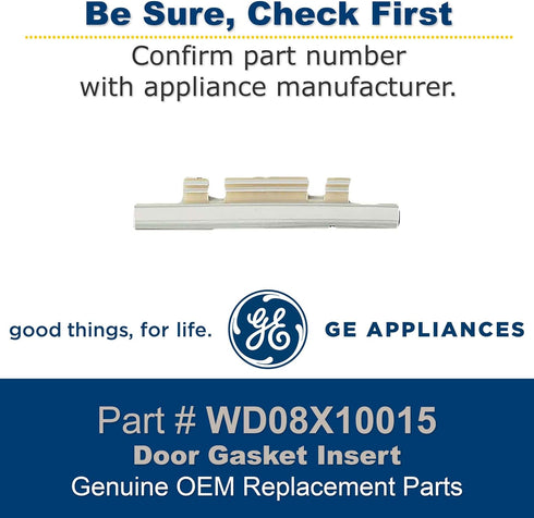 GE WD08X10015 Genuine OEM Door Gasket Insert for GE Dishwashers, Multicolor...