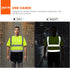 High Visibility Shirts Quick Dry Safety T Shirts with 4 Reflective Strips and Pocket Short Sleeve Mesh Hi Vis Construction Work Class 2 Shirt for ...