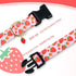 Cute Cotton Dog Collar for Small Medium Large Dogs Special Design Cute Pink Strawberry Dog Collar for Girl Female Dogs Soft Adjustable Strawberry ...