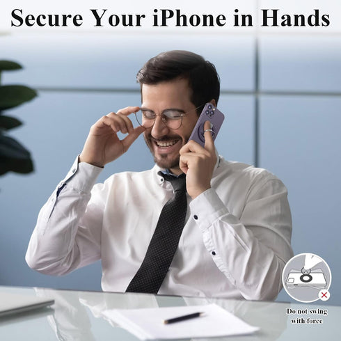 Magnetic Phone Grip, Magnetic Phone Ring Holder for iPhone 14 13 12 MagSafe Accessories 360° Adjustable Kickstand Only for iPhone 14/13/12 Pro Max...