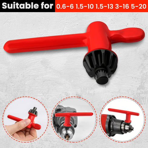 Hakkin Drill Press Chuck Key 5 Sizes, Chuck Press Wrench Key for Electric Drill Clamping Tool, Replacement Drill Clamping Wrench of 6mm, 10mm, 13m...