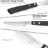 Steak Knives, Steak Knife Set of 4, German Stainless Steel Steak Knife Serrated, Silver...