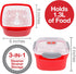 Microwave Cookware Steamer- 3 Piece Microwave Cooker w Food Container, Removable Strainer and Locking Steam Vent Lid- BPA Free, Fridge and Freezer...
