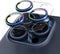 Compatible for iPhone 15 Pro/iPhone 15 Pro Max Camera Lens Protector Tempered Glass Screen Clear, Anti-Explosion Metal Ring Camera Cover for iPhon...