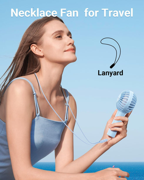SWEETFULL Mini Portable Fan Powerful Handheld Fan Rechargeable,3 Speeds Personal Small Hand Fan for Travel Makeup Eyelash Fan for Stylish Kids Gir...