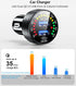 KEWIG Car Charger, 36W Fast Car Charger Adapter, Dual USB Car Charger Fast Charge with Colorful Voltmeter & ON/Off Switch......