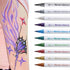 Temporary Tattoo Markers for Skin, 10 Body Markers + 200pcs Tattoo Stencils for Kids Teens and Adults, Dual-End Tattoo Pens Make Bold and Fine Lin...