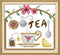 Cross Stitch Kits, Awesocrafts Tea Time Easy Patterns Cross Stitching Embroidery Kit Supplies Christmas, Stamped or Counted (Tea Time, Counted)...