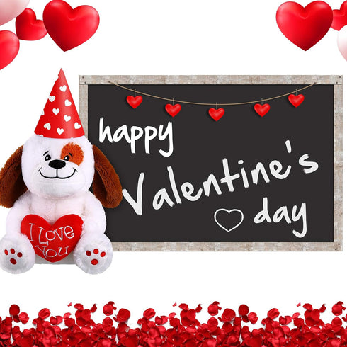 Sumind Valentine Bear Plush Stuffed Animals Gift 10 Inch Cute Plush Animals Heart Holding Soft Plush Toy for Valentine's Day, Mother's Day, Weddin...