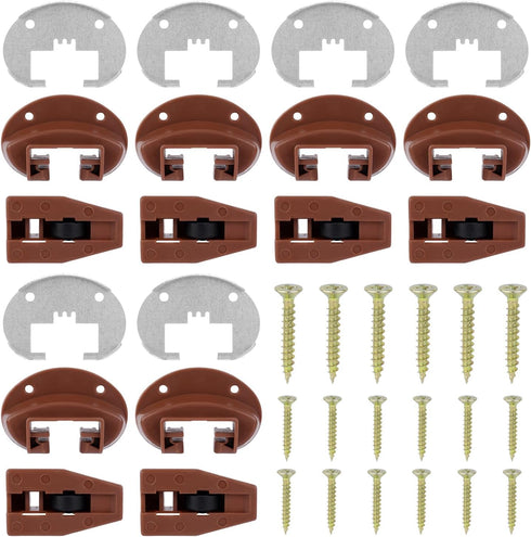 6 Sets Drawer Guide Kit, for Kenlin Rite-Trak II Enhanced Commercial Slide-in Drawer Slides Replacement Dresser Drawer Slides Repair Kit with Meta...