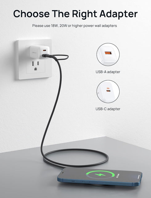 JSAUX Magnetic Wireless Charger Compatible for MagSafe Charger/iPhone 15/15 Pro/15 Plus/15 Pro Max/14/14 Pro/14 Plus/14 Pro Max/13/13 Pro/13 Pro M...