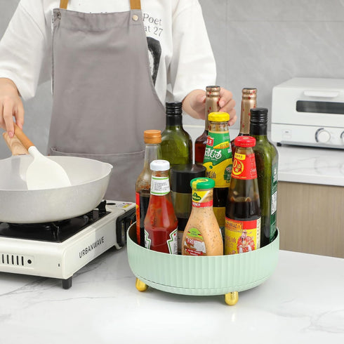 Makeup Perfume Organizer, 360 Degree Rotating Lazy Susan Cosmetic Desk Storage Lotions Display Case Round Gift Tray with Large Capacity, Organizad...