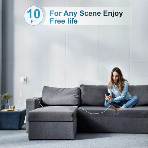 Phone 15/15 Pro Max Charger Fast Charging, 20W Dual Port USB C Charger Block with 10FT Long USB C to C Charging Cable Cord for iPhone 15 Pro Max/1...