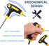 JONMON Bike Hex Key Allen Wrenches Set - 2.5/3/4/5/6mm Bicycle T-handle Long Arm Hex Key with Ball End Screwdriver Hand Tool for Bike Pedal Handle...