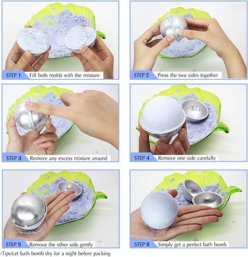 Bath Bomb Mold Kit 12 Pieces with 12 Soap Colorant, Shrink Wrap Bags - Liquid Food Grade Skin Safe Bath Bomb Dye for Making DIY Bath Bombs Supplie...