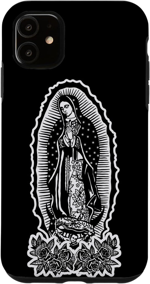 iPhone 11 Our Lady Virgen De Guadalupe Virgin Mary Tattoo Men Women Case...