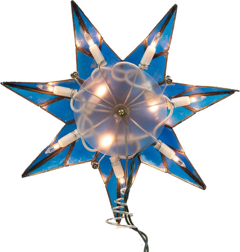 Kurt S. Adler Kurt Adler 10-Light 7-Point Capiz Star Treetop, Blue, White...