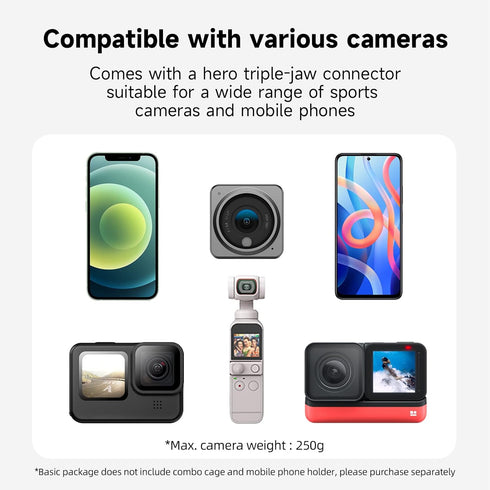TELESIN Backpack Clip Mount 360 Swivel Ball Joint Shoulder Bag Belt Strap Mounts Accessories for GoPro 12 11 10 9 8 7 6 5 Insta 360 X3 Ace Pro DJI...