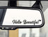 Pack of 3 Hello Beautiful Rearview Mirror Vinyl Sticker Decal|Vanity Mirror Stickers|Car Accessories Gifts|Car Decal for Women|Car Window Decal|Se...