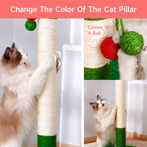 Multicolor Natural Hemp Rope, Cat Scratching Posts Replacement Rope,Repair and Replace Scratching Post cat Tree, 1/4" Rope DIY Cat Jute Twine,Come...