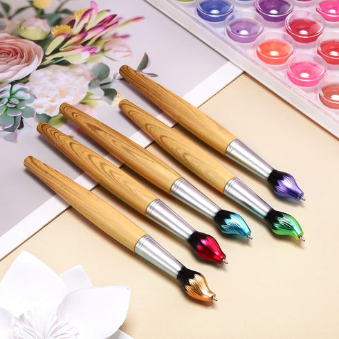 20 Pieces Paintbrush Pen Bamboo Brush Shape Ballpoint Pen Novelty Retractable Paintbrush Ink Pens for Art Activities School Stationery House Warmi...
