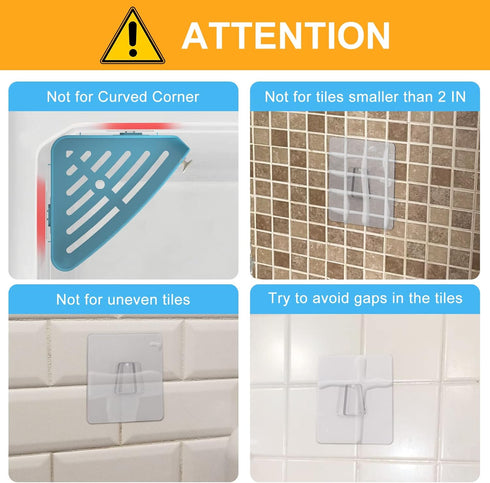 Sotfamily Shower Caddy Corner, 2 Pack Adhesive Corner Shower Shelves for inside Shower, Plastic Shower Organizer for Bathroom Storage, Black...