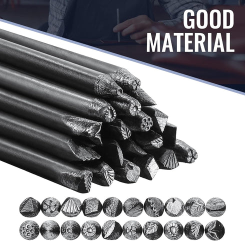 20 Packs Steel Punches 4 mm Flower Punch Stamp Set Practical Metal Stamping Kit Stamping Jewelry Tools for Ring Jewelry DIY Craft...