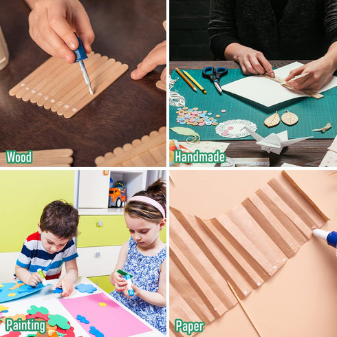 WXJ13 50 pcs Glue Spreaders,Colored Plastic Glue Smear Sticks Applicator Glue Scrapers,Glue Roller...