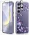 GVIEWIN for Samsung Galaxy S24 Case Floral, with Screen Protector & Camera Lens Protector, Hard PC&TPU Bumper Clear Shockproof Protective Women Ph...