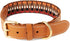 Mino Dog Collar Real Leather and Colorful Weaving Belt Made, Adjustable Buckle, Soft and Safety for Small Medium Large Dogs(Harris, Small) CG81029...
