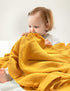 Yellow Muslin Swaddle Blankets for Baby, Baby Swaddle Blanket Unisex, Cotton Receiving Blankets, Wrap Swaddles for Newborns Baby Essentials (42-03...