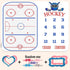 Baby Age Milestone Blanket, Hockey Stadium Blanket for Nursery, Baby 1-12 Months Growth Chart, includes 4 Frame and 1 Headband 47"x40" BTLSPH298...