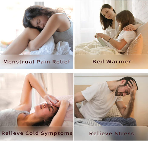 Hot Water Bottle with Soft Cover, 2L Classic Rubber Hot Water Bag for Menstrual Cramps, Feet Warmer, Neck, Shoulders Pain Relief, Hot Cold Pack Wo...