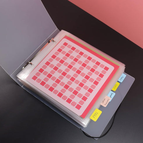 Cookie Stencil Storage Binder Die Cut And Stamp Storage Folder Baking Stencil Organizer Scrapbooking Cutting Dies Stencil Storage Book Collections...