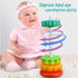 Baby Spinning Stacking Toys, Spin Toys ABS Plastic and Color Rainbow Design Ring Stacker Baby Toys 6 to 12 Months Montessori Educational Learning ...