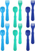 Re-Play Toddler Forks and Spoons Set - 6x6 Utensils Set for Kids - Dishwasher and Microwave Safe - Made in USA - Set of 12-5.8" x 1.2" x 0.2" - Tr...
