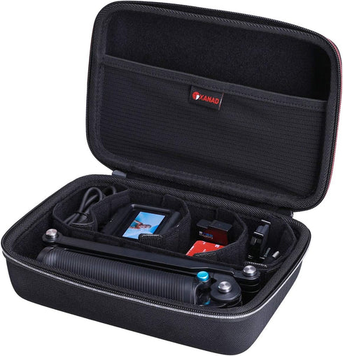 XANAD Hard Case for GoPro Hero 12/11/10/9 / 8/7 / 6/5 / MAX or Insta360 GO 3 Waterproof Digital Action Camera,Fit 8.5'' X 5.5'' X 2'' Camera,with ...