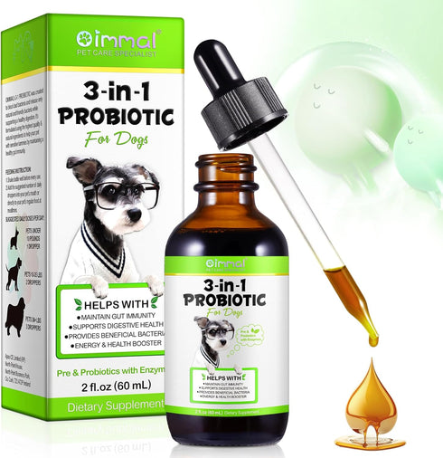 3 in 1probiotics for Dogs,Dog probiotics and Digestive enzymes,Dog Digestive Health Gut, Immune Bowel Support, Reduce Diarrhea, Dog Probiotics Sup...