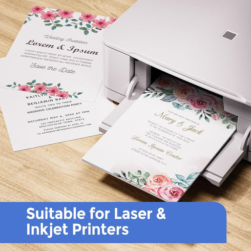 25 Sheets White Cardstock 8.5 x 11 Cardstock Paper, Thick Cardstock 92lb/250gsm Card Stock Printer Paper, Card Stock Printer Paper for Card Making...