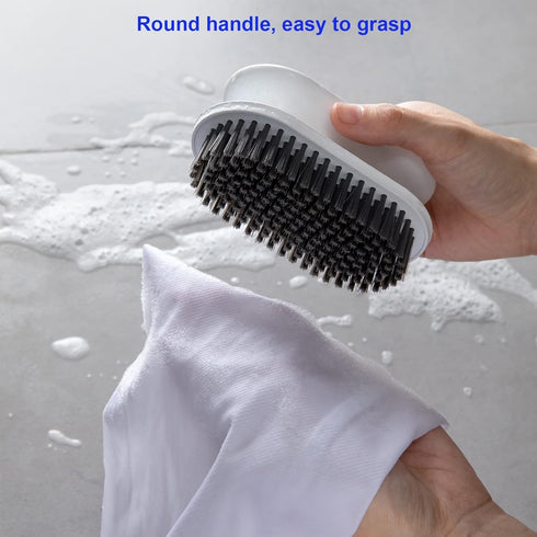 Household Cleaning Scrub Brush Soft Bristle Laundry Brush Shoe Stain Remover Brush Cleaning Supplies Set Comfort Grip Nylon Brushes for Fabric Clo...
